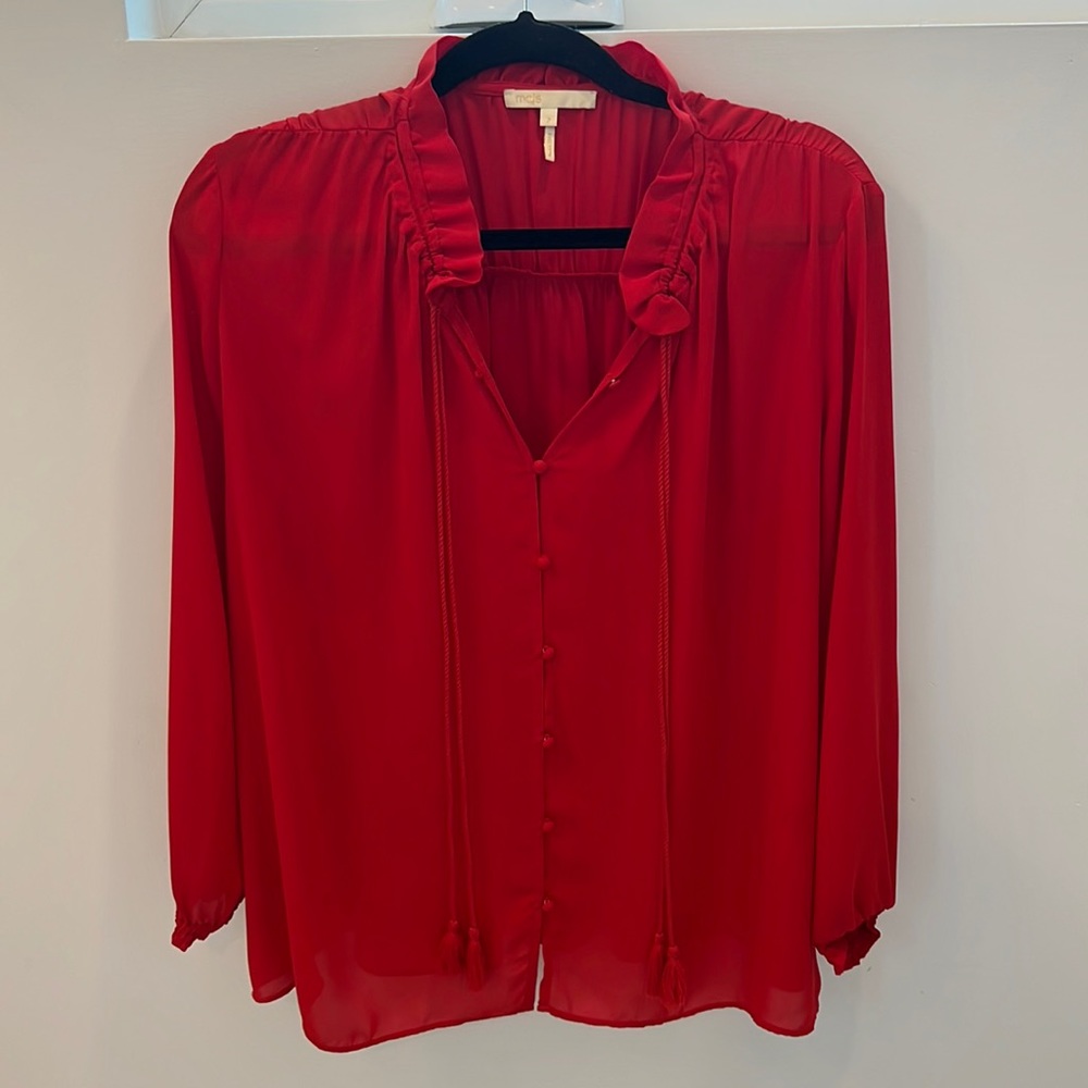 Maje red blouse